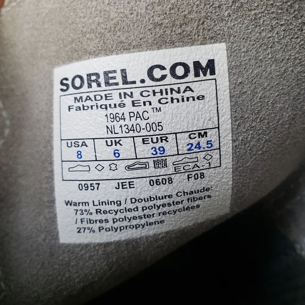Sorel Boots 8 winter snow plaid 1964